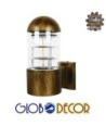 GLOBOSTAR® NEWI 01420 Μοντέρνο Φωτιστικό Τοίχου - Απλίκα με Ντουί 1 x E27 AC 220-240V IP20 - Μπρούτζινο - Μ11 x Π17 x Υ25cm